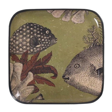 PLATEAU ATARI - HANOI - 16x16 cm - METAL EMAILLE - LE MONDE SAUVAGE