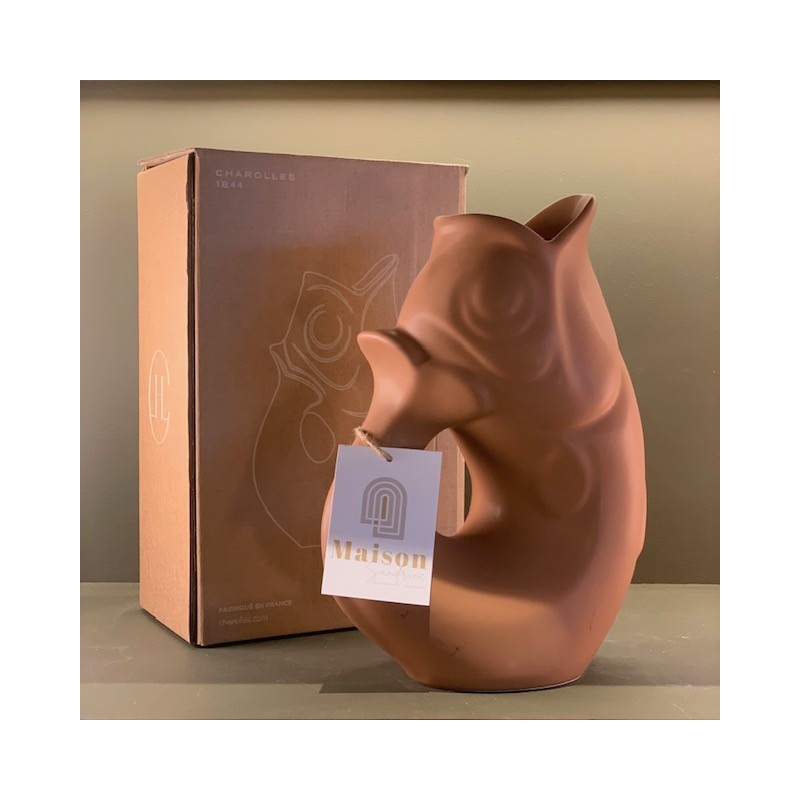 Carafe Glouglou - Cannelle mat - Faïencerie Charolles