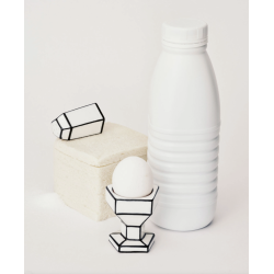 TASSE EXPRESSO & SOUCOUPE - NOIR & BLANC - L.13,8 P.13,8 H.7cm - SERAX