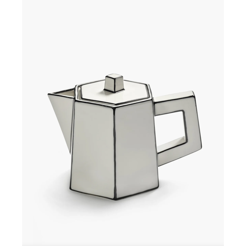 TASSE EXPRESSO & SOUCOUPE - NOIR & BLANC - L.13,8 P.13,8 H.7cm - SERAX