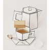 TASSE EXPRESSO & SOUCOUPE - NOIR & BLANC - L.13,8 P.13,8 H.7cm - SERAX