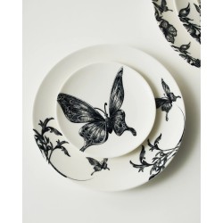 TASSE EXPRESSO & SOUCOUPE - NOIR & BLANC - L.13,8 P.13,8 H.7cm - SERAX
