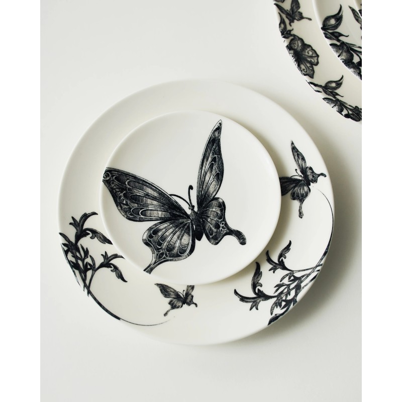 TASSE EXPRESSO & SOUCOUPE - NOIR & BLANC - L.13,8 P.13,8 H.7cm - SERAX