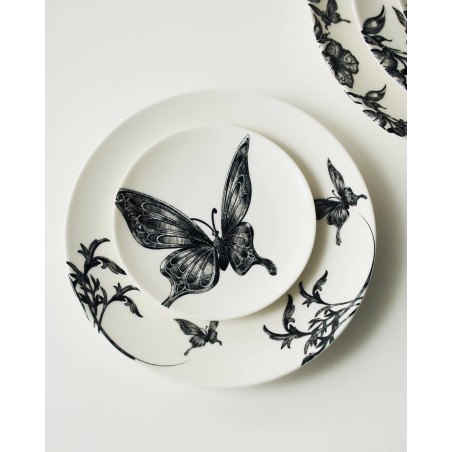 TASSE EXPRESSO & SOUCOUPE - NOIR & BLANC - L.13,8 P.13,8 H.7cm - SERAX