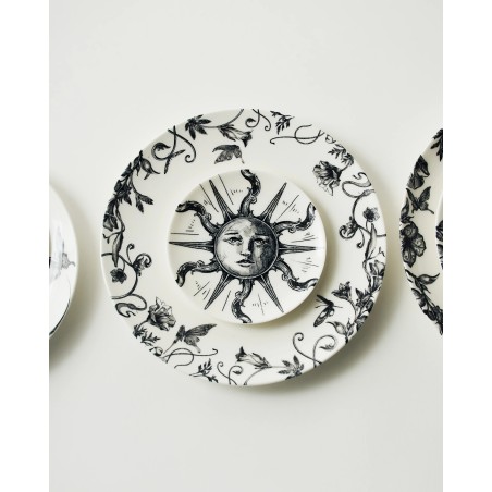TASSE EXPRESSO & SOUCOUPE - NOIR & BLANC - L.13,8 P.13,8 H.7cm - SERAX