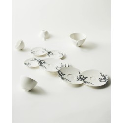 TASSE A THE - NOIR & BLANC - L.12,5 P.8,2 H.9,4 cm - SERAX