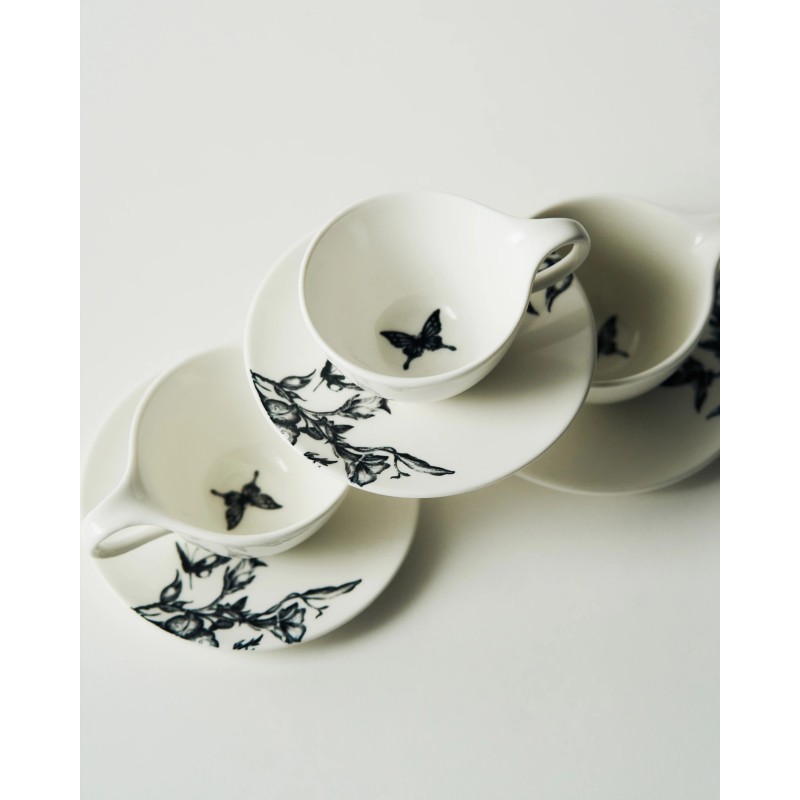 TASSE A THE - NOIR & BLANC - L.12,5 P.8,2 H.9,4 cm - SERAX