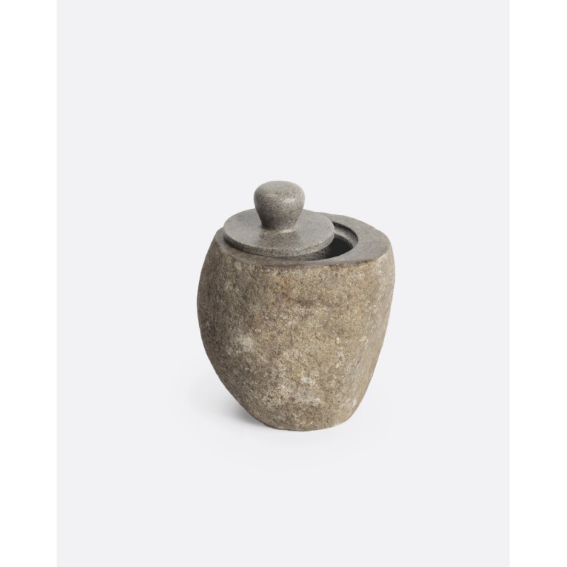 BOL AVEC COUVERCLE EN PIERRE KIMIA - S - 12x12x10 cm - DAREELS