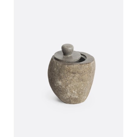 BOL AVEC COUVERCLE EN PIERRE KIMIA - S - 12x12x10 cm - DAREELS