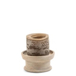 BOUGEOIR BENNY - IVOIRE - D.17,5x H.8cm - GOMMAIRE