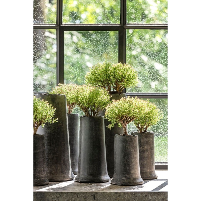 VASE NIKKI - LARGE - H.45 - FUME PATINE - GOMMAIRE
