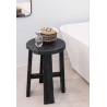 TABOURET DE BAR ALEX - TEAK ANTHRACITE - H.65 - GOMMAIRE