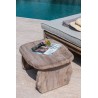 TABLE D'APPOINT PEBBLE - TEAK NATURAL GREY - LARGE - GOMMAIRE