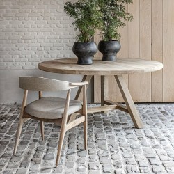 FAUTEUIL FAYE REMBOURRE - FINITION CATA - L.57xP.58xH.76 cm - GOMMAIRE