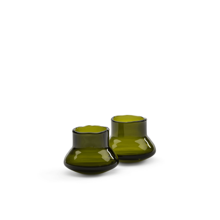 T-LIGHT STELLA - OLIVE GLASS - GOMMAIRE