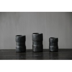 T-LIGHT HOLDER JAC SET OF 3 - NOIR - GOMMAIRE