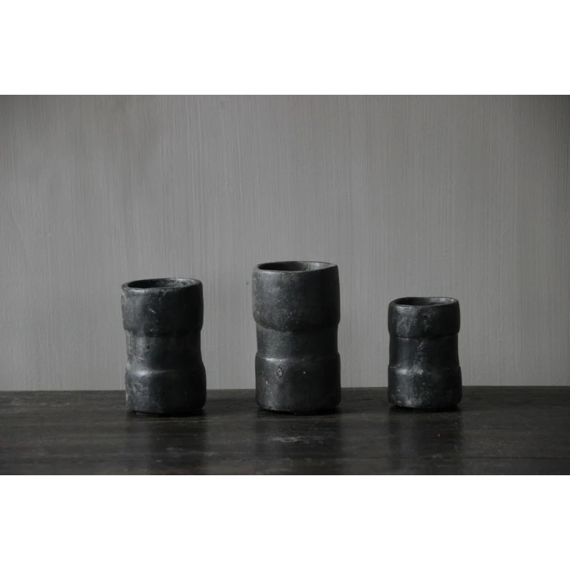 T-LIGHT HOLDER JAC SET OF 3 - NOIR - GOMMAIRE