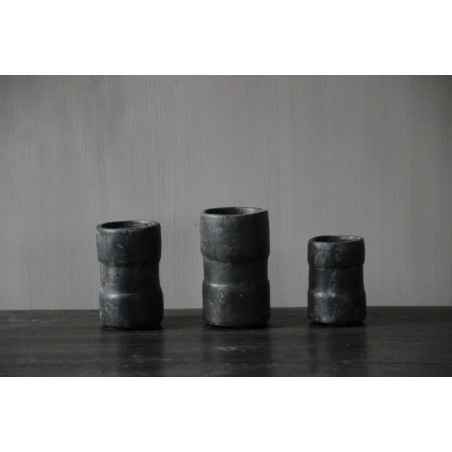 T-LIGHT HOLDER JAC SET OF 3 - NOIR - GOMMAIRE