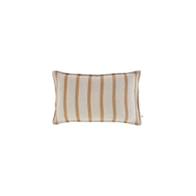 HOUSSE DE COUSSIN  LIN - RAYURES CORDE - 30x50 cm - GABRIELLE