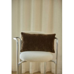 HOUSSE DE COUSSIN - PIED DE POULE CAFE - 30x50 cm -GABRIELLE