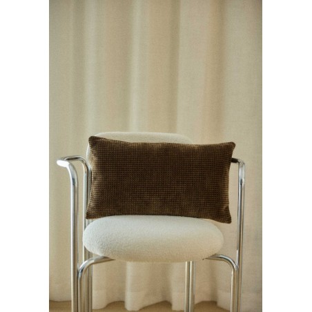 HOUSSE DE COUSSIN - PIED DE POULE CAFE - 30x50 cm -GABRIELLE