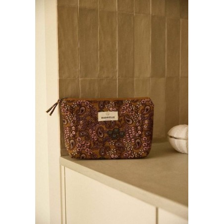 TROUSSE EN COTON ARABESQUE OCRE - GABRIELLE