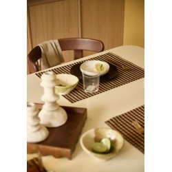 SET DE TABLE EN COTON VICHY CAMEL - GABRIELLE