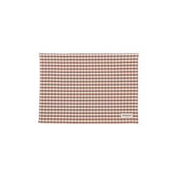 SET DE TABLE EN COTON VICHY MOKA 35X50- GABRIELLE