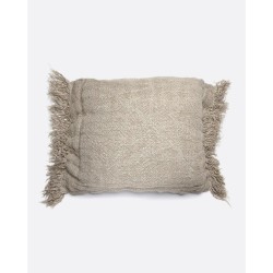 372143 - HOUSSE DE COUSSIN WRINKLES FRANGES COTES - LIN FICELLE - 60x40 cm - DAREELS