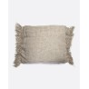 372143 - HOUSSE DE COUSSIN WRINKLES FRANGES COTES - LIN FICELLE - 60x40 cm - DAREELS