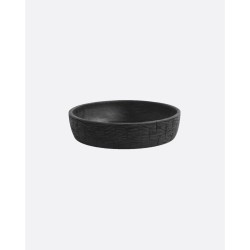 BOL IJEN - TECK RECYCLE NOIR - D.24xH.5,5 cm - DAREELS