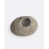 BOUGEOIR EN PIERRE KIMIA - 11x11x6 cm - COULEUR NATURELLE - DAREELS