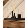 BOUGEOIR MEJA EN TECK RECYCLE NOIR - LARGE - D.10xH.19cm - DAREELS