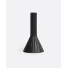 BOUGEOIR MEJA EN TECK RECYCLE NOIR - MEDIUM - D.10xH.14 cm - DAREELS