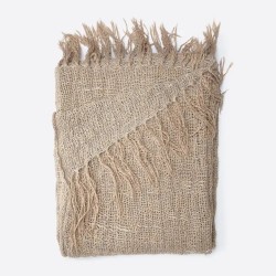 PLAID WARORA LIN NATUREL - 130x170 cm - DAREELS