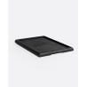 PLATEAU MEJA EN TECK RECYCLE NOIR - 60x40x4 cm - DAREELS