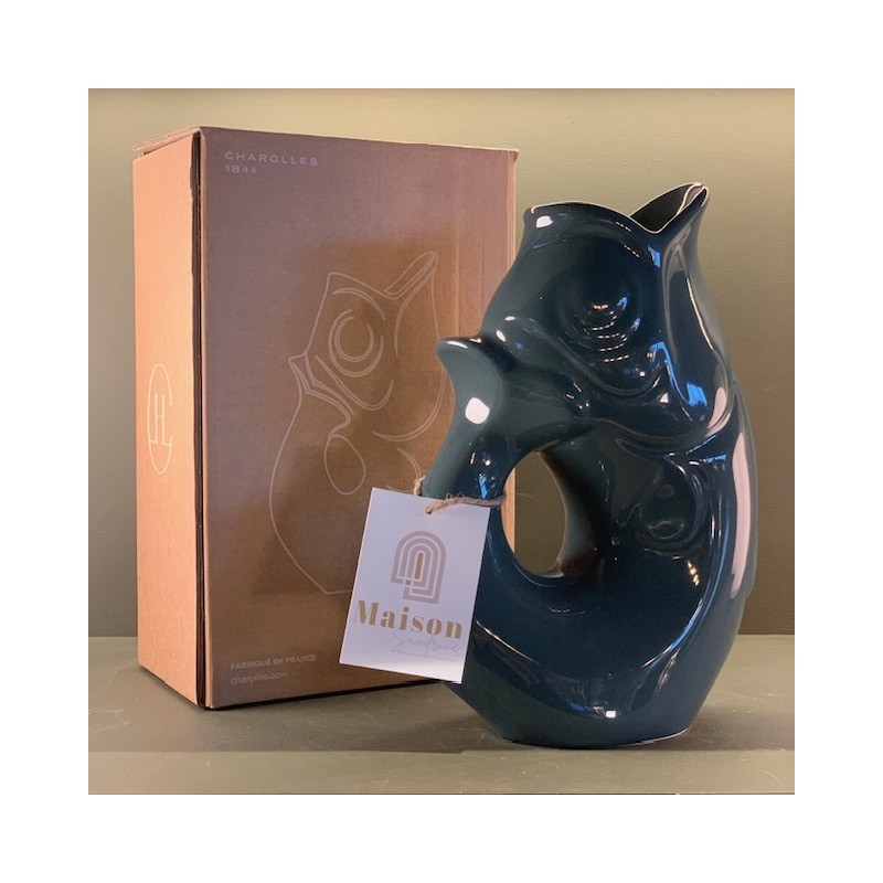 Carafe Glouglou - Lotus Brillant - Faïencerie Charolles