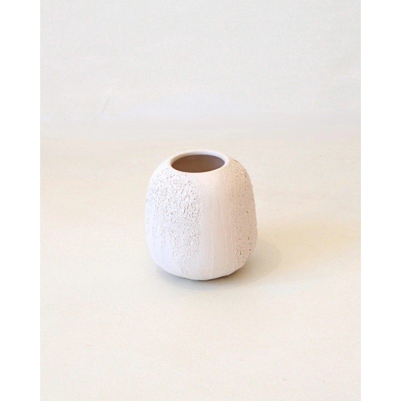 VASE NAPOLI - M - BLANC  - FAIENCE - MASAME