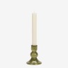 BOUGEOIR EN VERRE - OLIVE - H11CM - MADAM STOLTZ