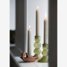 BOUGEOIR EN VERRE - OLIVE - H11CM - MADAM STOLTZ