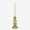 BOUGEOIR EN VERRE - OLIVE - H15CM - MADAM STOLTZ