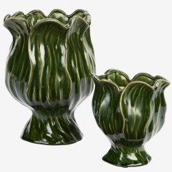 POT DE FLEURS EN GRÈS - VERT - MADAM STOLTZ