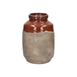 VASE EARTH TERRACOTTA - CHOCOLAT - D.15.5 x H.22 - POMAX