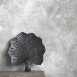FEUILLE DE PALMIER BOIS SCULPTE - NOIR ANTIQUE - NOORI
