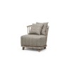 FAUTEUIL CAROL 1PERS - + COUSSIN ASSISE - TEAK GRIS NATURAL - OUTDOOR - GOMMAIRE