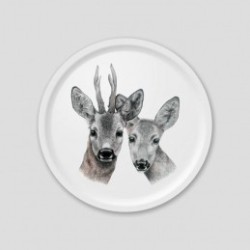 PLATEAU ROND - D.36CM - GUSTAVE & VERONICA - CHARLOTTE NICOLIN
