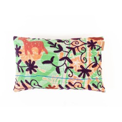 Y3661 - COUSSIN SUZANI 30X50 CM - NOIR/VIOLET/ORANGE - QUOTE COPENHAGEN