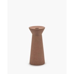 BOUGEOIR GRES 02 L ROUGE -  PAR MARIE ANN - D.9,5x H.21,5 cm - SERAX