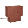 ECLIPSE - LAMPE DE TABLE EN GRÈS - TERRACOTTA - L28X10X27CM - POMAX
