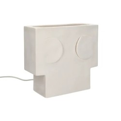 ECLIPSE - LAMPE DE TABLE EN GRÈS - BLANC - L28X10XH27CM - POMAX